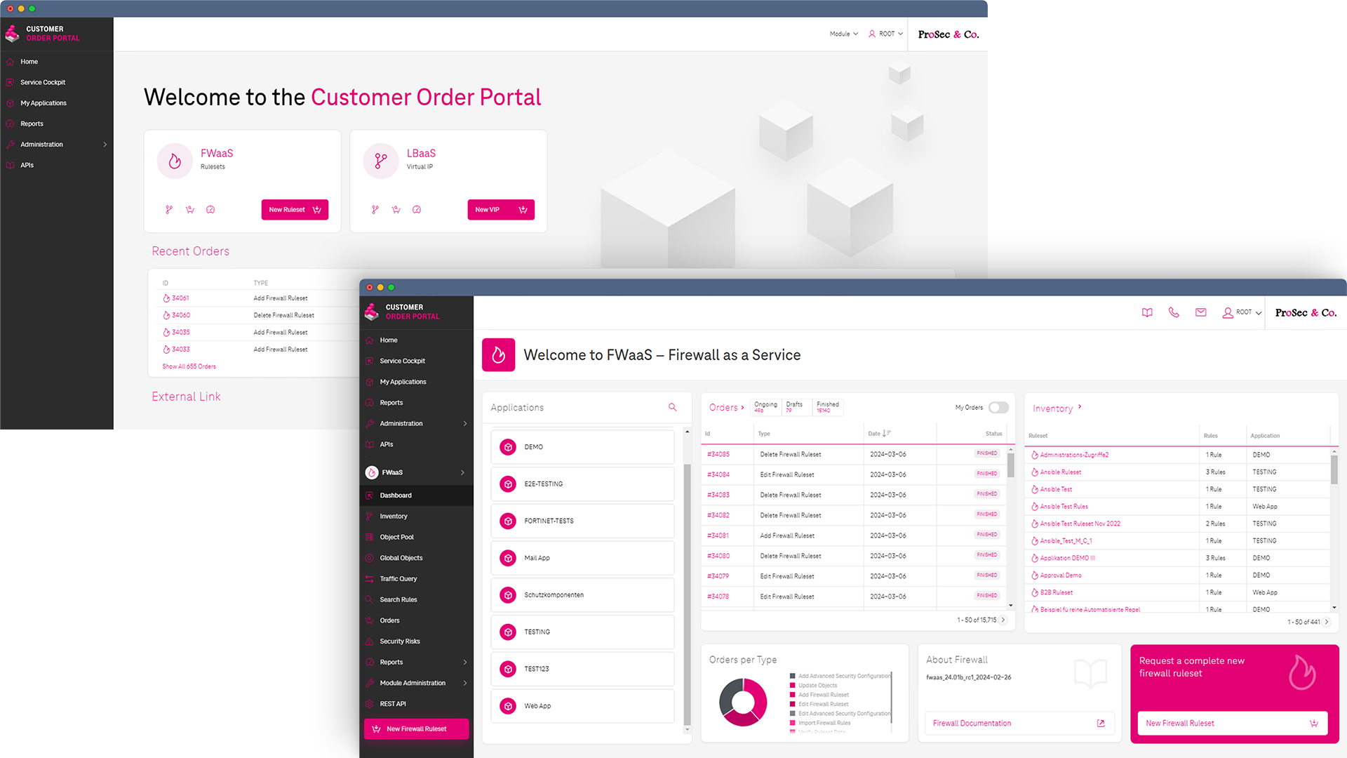 Customer order Portal